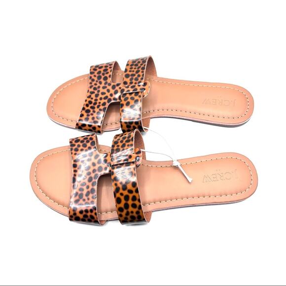 J.Crew Womens Animal Print Sandal Slide Sz 8 - Picture 2 of 8